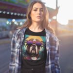 cliente usando camiseta bulldog bazar preta