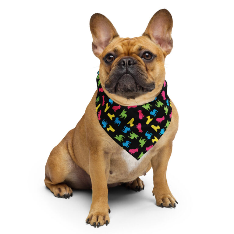 french bulldog bandana - neon frenchies