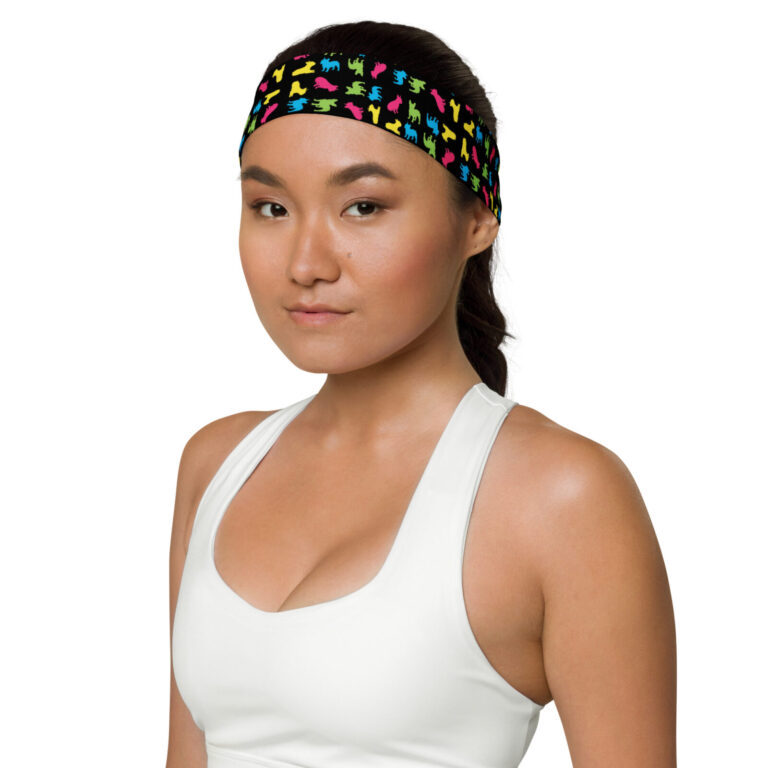 French Bulldog Headband - Neon Frenchies