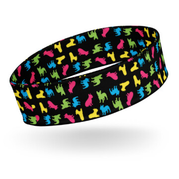 French Bulldog Headband - Neon Frenchies