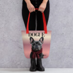 French Bulldog Tote Bag - DOGUE Blue Edition - Image 4