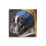 French Bulldog Canvas - Pearl Earring - Image 3