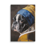 French Bulldog Canvas - Pearl Earring - Image 5