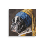 French Bulldog Canvas - Pearl Earring - Image 6