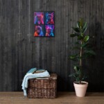 French Bulldog Canvas - Neon Grid - Image 2