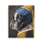 French Bulldog Canvas - Pearl Earring - Image 35