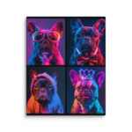 French Bulldog Canvas - Neon Grid - Image 10