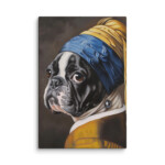French Bulldog Canvas - Pearl Earring - Image 7