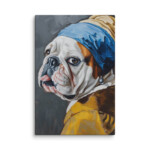 English Bulldog Canvas - Pearl Earring - Image 5