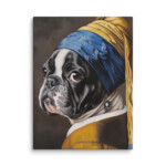 French Bulldog Canvas - Pearl Earring - Image 36