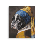 French Bulldog Canvas - Pearl Earring - Image 11