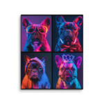 French Bulldog Canvas - Neon Grid - Image 4