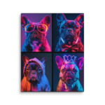 French Bulldog Canvas - Neon Grid - Image 5