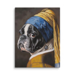 French Bulldog Canvas - Pearl Earring - Image 16