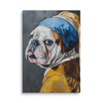 English Bulldog Canvas - Pearl Earring - Image 18