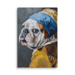 English Bulldog Canvas - Pearl Earring - Image 22