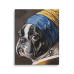 French Bulldog Canvas - Pearl Earring - Image 29