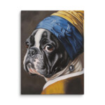 French Bulldog Canvas - Pearl Earring - Image 32