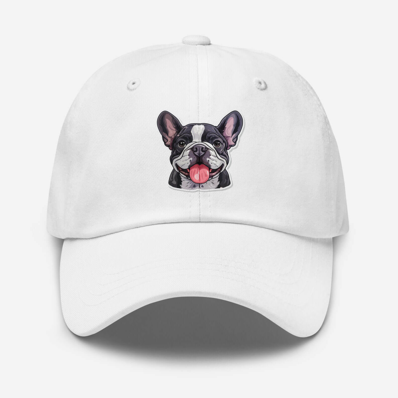 classic-dad-hat-white-front-691d673aa593d.jpg French Bulldog Dad Hat - Face 124 - Image 1