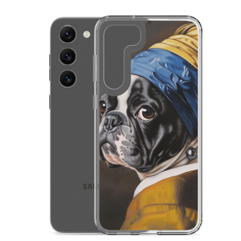 french bulldog case for samsung - pearl earring