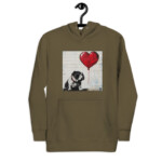 English Bulldog Hoodie - Bullksy - Military Green, S