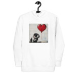 English Bulldog Hoodie - Bullksy - White, S