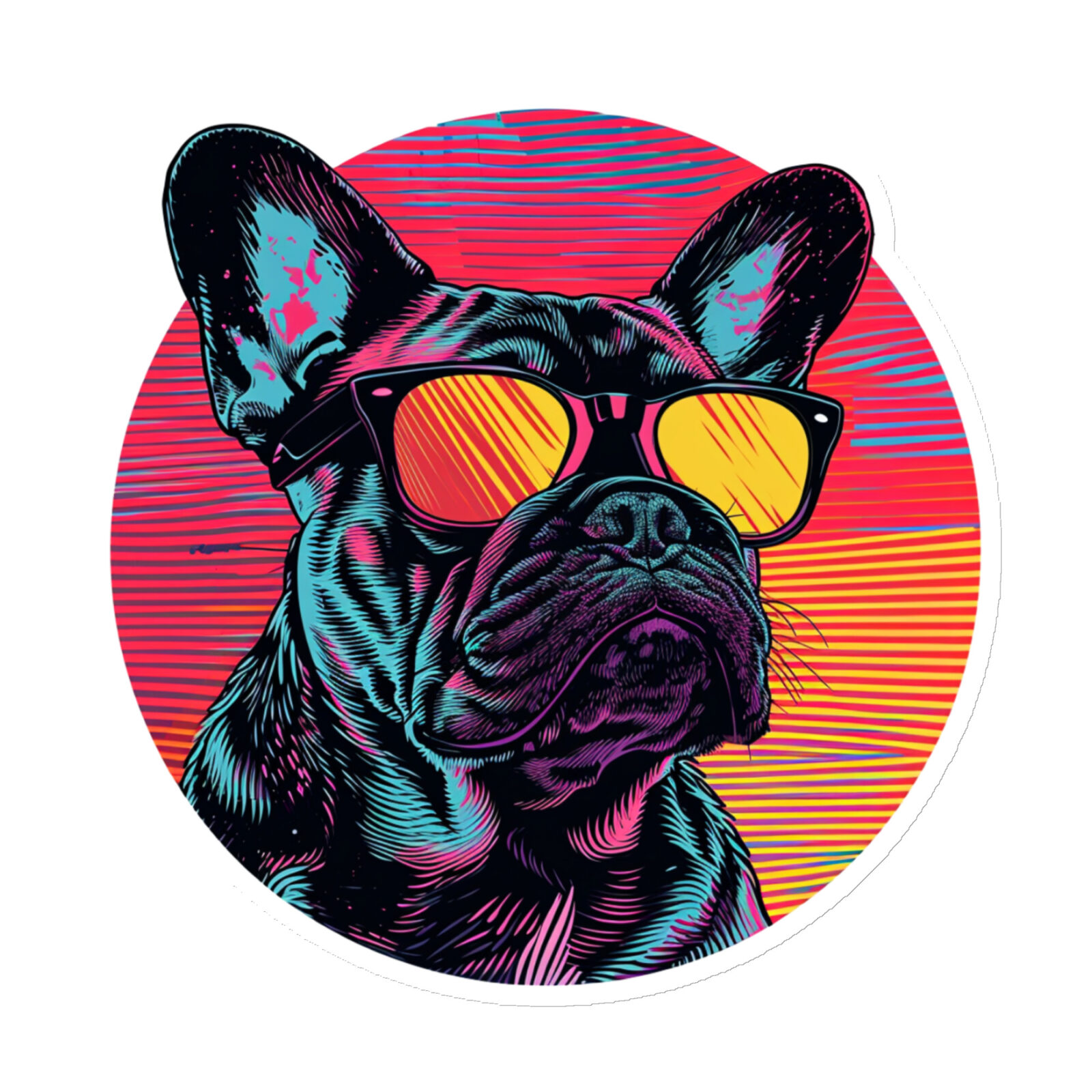 die-cut-magnets-white-6x6-front-6917f9d9db601.jpg French Bulldog Magnet - Round 1