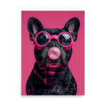 French Bulldog Poster - Bubblegum