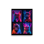 French Bulldog Poster - Neon Grid - Image 9