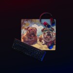 English Bulldog Gaming Mouse Pad - Beach Day - Image 7