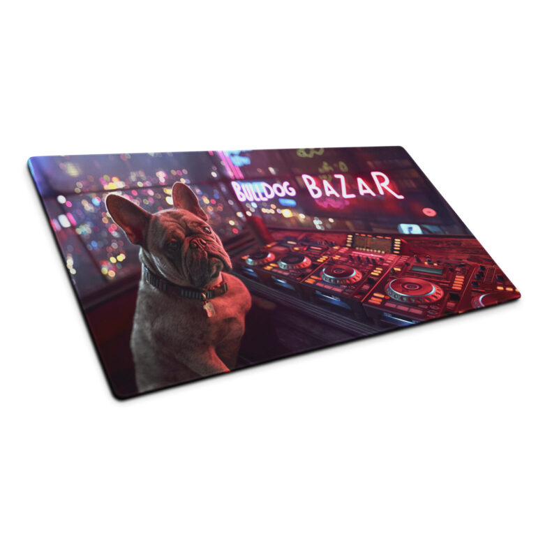 french bulldog gaming mouse pad - dj