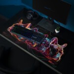 French Bulldog Gaming Mouse Pad - Neon - Image 4