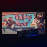 English Bulldog Gaming Mouse Pad - Graffiti - Image 3