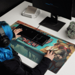 English Bulldog Gaming Mouse Pad - Graffiti - Image 4