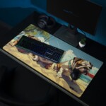 English Bulldog Gaming Mouse Pad - Beach Day - Image 5