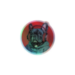 French Bulldog Holographic Sticker - Round 51 - 3x3