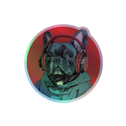 French Bulldog Holographic Sticker - Round 51 - 4x4