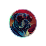 English Bulldog Holographic Sticker - Round 24 - 4x4