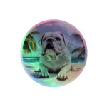 English Bulldog Holographic Sticker - Round 13 - 4x4