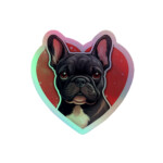 French Bulldog Holographic Sticker - Face 128 - Image 3