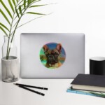 French Bulldog Holographic Sticker - Round 33