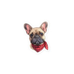 French Bulldog Sticker - Face 122 - Image 2
