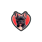 French Bulldog Sticker - Face 128 - Image 2