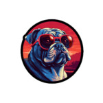 English Bulldog Sticker - Round 24 - 4x4
