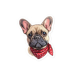 French Bulldog Sticker - Face 122 - Image 3