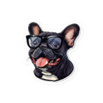 French Bulldog Sticker - Face 109 - Image 3