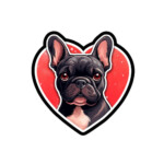 French Bulldog Sticker - Face 128 - Image 3