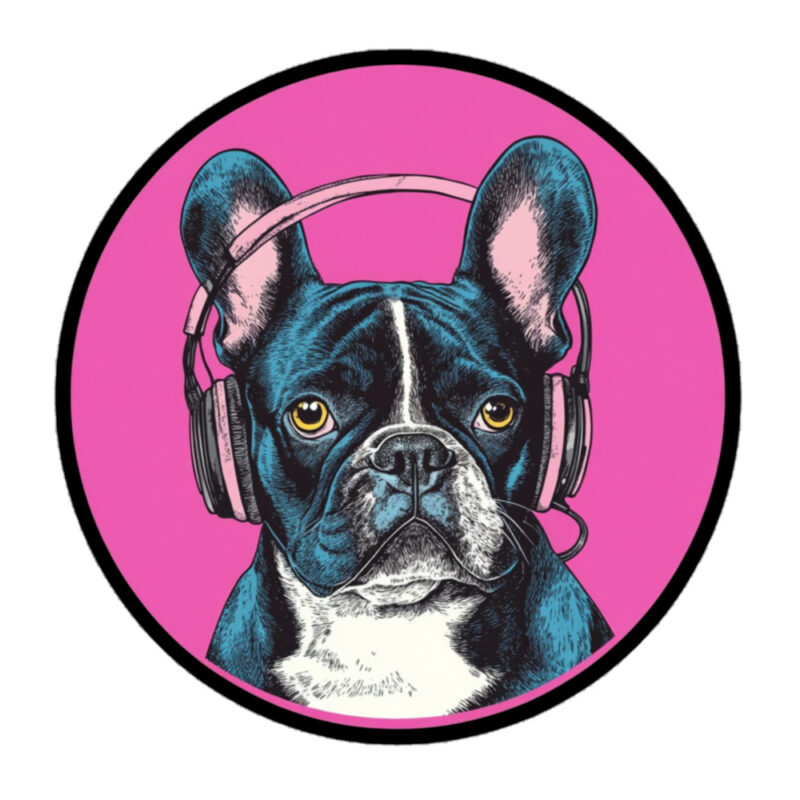 french bulldog sticker - round 53