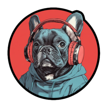 French Bulldog Sticker - Round 51