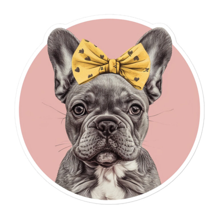 french bulldog sticker - round 67